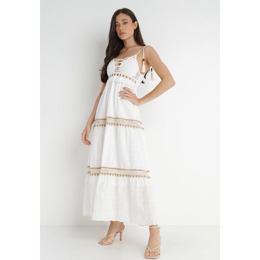 Biała Sukienka Chrysis ze sklepu Born2be Odzież w kategorii Sukienki - zdjęcie 139676300