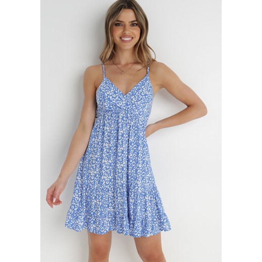 Niebieska Sukienka Phaedryllis ze sklepu Born2be Odzież w kategorii Sukienki - zdjęcie 139676341