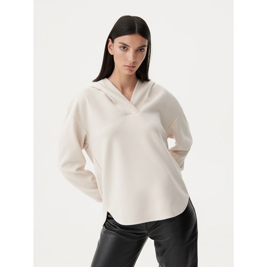 Reserved - Bluza z kapturem - Kremowy Reserved L Reserved