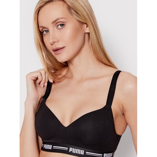 Puma Biustonosz sportowy 907863 Czarny Puma L wyprzedaż MODIVO