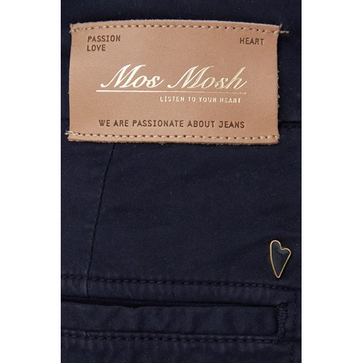 Mos Mosh szorty damskie kolor beżowy gładkie medium waist Mos Mosh 26 ANSWEAR.com