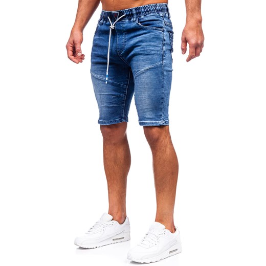 Granatowe krótkie spodenki jeansowe męskie Denley TF176 XL promocyjna cena Denley
