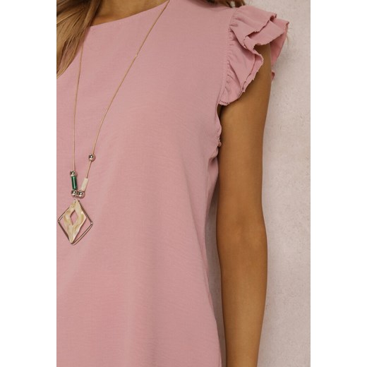 Różowa Bluzka z Wisiorkiem Orobe Renee M Renee odzież