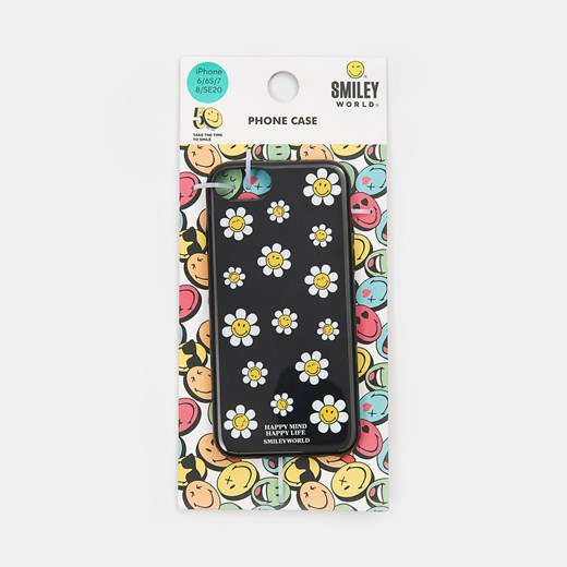 Sinsay - Etui iPhone 6/7/8/SE SmileyWorld® - Czarny Sinsay Jeden rozmiar wyprzedaż Sinsay