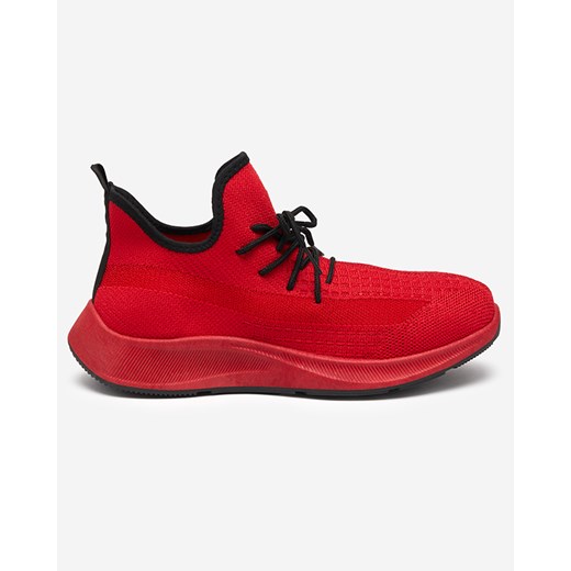 Męskie buty sportowe tkaninowe w kolorze czerwonym Domakko - Obuwie Royalfashion.pl 41 royalfashion.pl