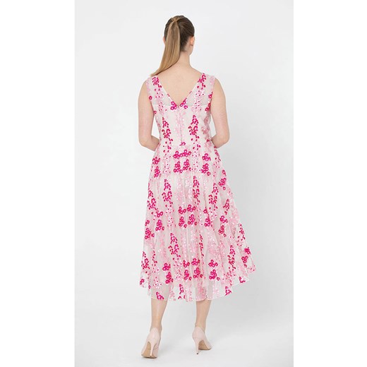 Sukienka w kolorze różowym ze wzorem Deni Cler 36 okazyjna cena Limango Polska