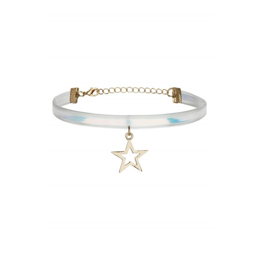 Iridescent Star Choker topshop bialy stary