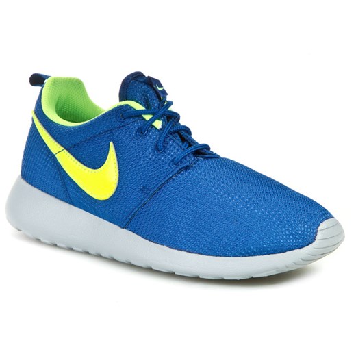 Półbuty NIKE - Rosherun 599728 407 Gym Blue/Volt/Wolf Grey eobuwie-pl niebieski 