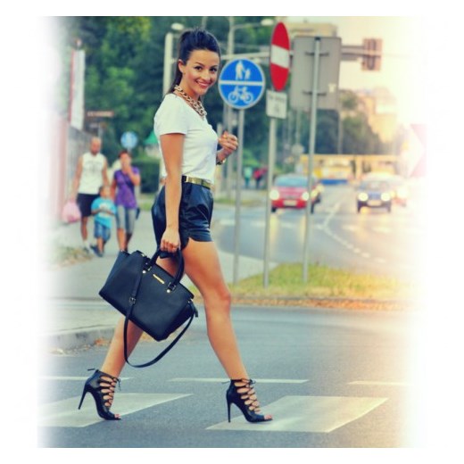 Gladiatorki Impress Laila Black Pu stylowebuty-pl zielony długie