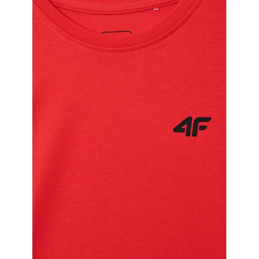 4F T-Shirt HJL22-JTSM001 Czerwony Regular Fit 122 MODIVO