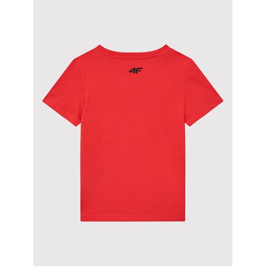 4F T-Shirt HJL22-JTSM001 Czerwony Regular Fit 134 MODIVO