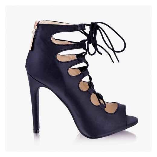 Gladiatorki Impress Laila Black Pu stylowebuty-pl szary cholewki