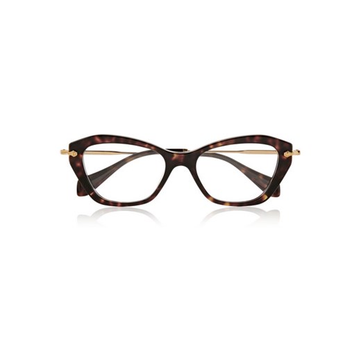 Cat eye acetate optical glasses net-a-porter bialy 