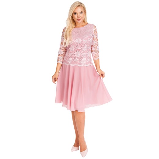 Sukienka EVA różowy : Kolor - Różowy, Rozmiar - 38 Elemi 50 Elemi