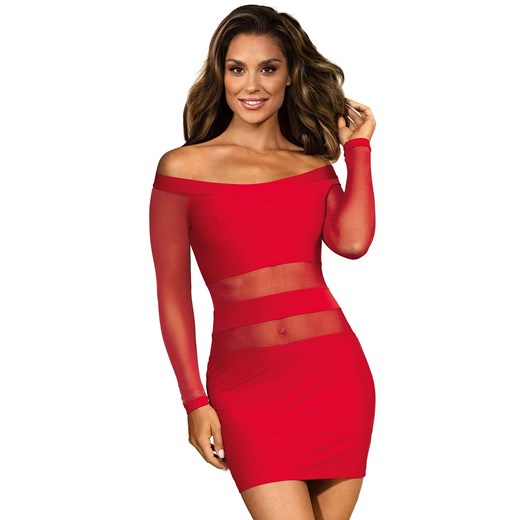 Sukienka V-9299, Kolor czerwony, Rozmiar XL, Axami ze sklepu Intymna w kategorii Sukienki - zdjęcie 140668954