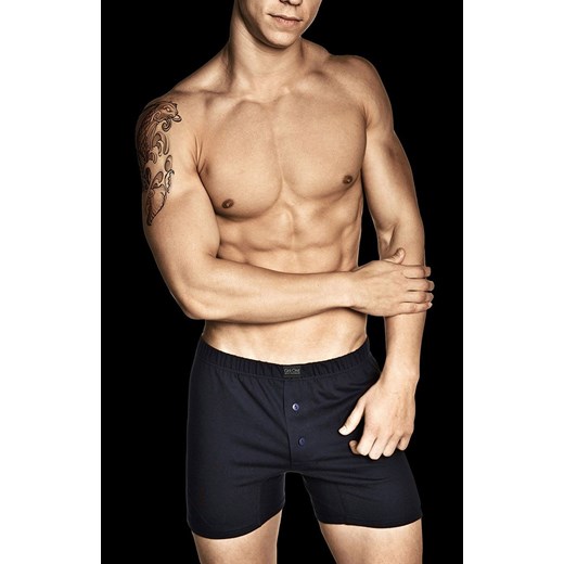 Bawełniane bokserki męskie luźne granatowe Baster, Kolor granatowy, Rozmiar M, Gee One ze sklepu Intymna w kategorii Majtki męskie - zdjęcie 140674330