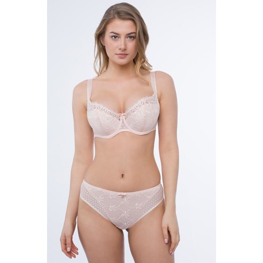 Donna A337 biustonosz push-up, Kolor róż pudrowy-wzór, Rozmiar 65D, Samanta Samanta 65D Intymna