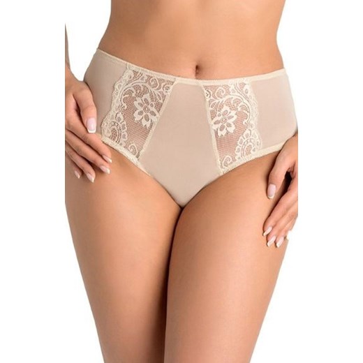 Szorty siateczkowe z koronką Estel, Kolor beżowy, Rozmiar 3XL, Teyli ze sklepu Intymna w kategorii Majtki damskie - zdjęcie 140683541