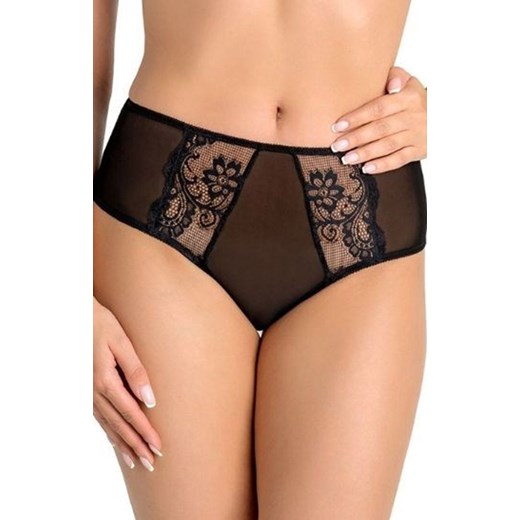 Szorty siateczkowe z koronką Estel, Kolor czarny, Rozmiar 3XL, Teyli ze sklepu Intymna w kategorii Majtki damskie - zdjęcie 140683543