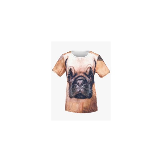 Pug Dog Brown, kolorowa bluzka vintageshop-pl brazowy bluzka