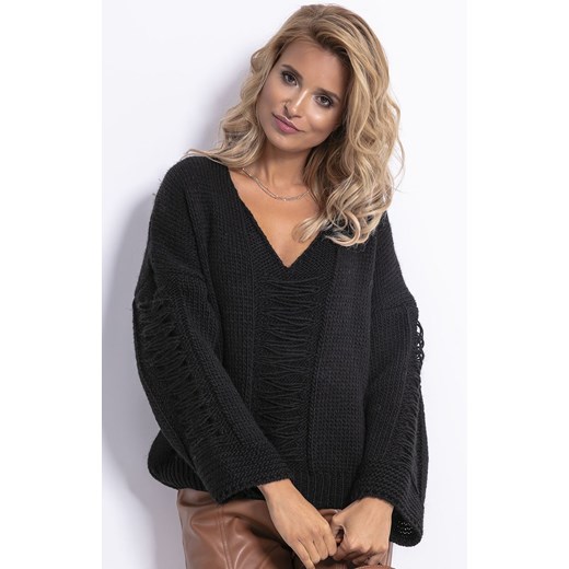 Sweter F785, Kolor czarny, Rozmiar one size, Fobya Fobya one size promocyjna cena Primodo