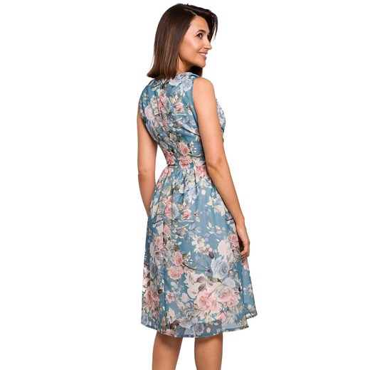 Sukienka S225/4, Kolor niebieski-kwiaty, Rozmiar S, Stylove Stylove S okazyjna cena Primodo