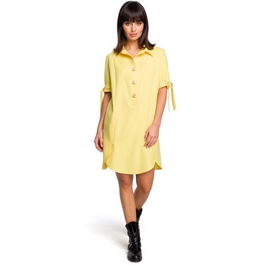Sukienka B112, Kolor żółty, Rozmiar S, BE Be L Primodo