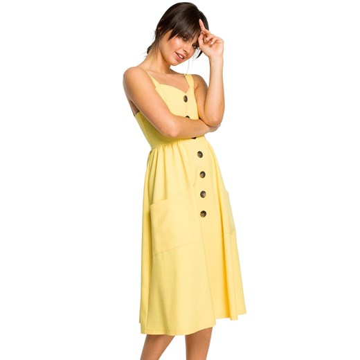 Sukienka B117, Kolor żółty, Rozmiar M, BE Be M okazja Primodo