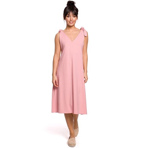 Sukienka B148, Kolor różowy, Rozmiar S, BE Be M Primodo