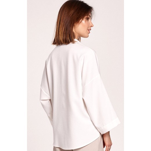 B191 koszula oversize, Kolor biały, Rozmiar L, BE Be M Primodo