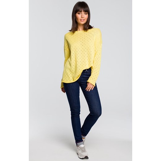 Sweter BK019, Kolor żółty, Rozmiar one size, BE Knit Be Knit one size Primodo