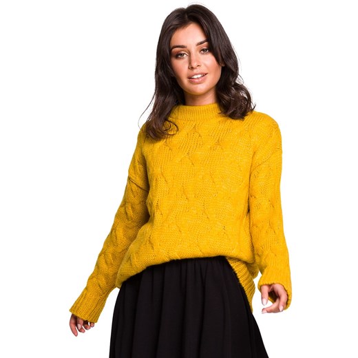 Sweter BK038, Kolor miodowy, Rozmiar S/M, BE Knit ze sklepu Primodo w kategorii Swetry damskie - zdjęcie 140691460