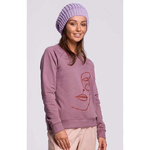BK060 beret luźny, Kolor lawendowy, Rozmiar uniwersalny, BE Knit ze sklepu Primodo w kategorii Berety damskie - zdjęcie 140691560