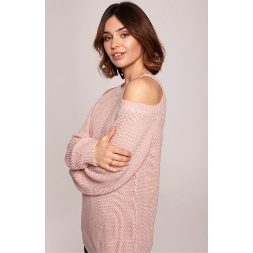 BK069 sweter, Kolor różowy, Rozmiar L/XL, BE Be L/XL Primodo