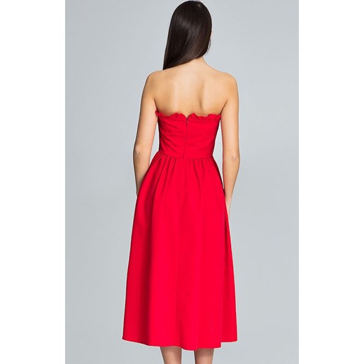 Sukienka M602, Kolor czerwony, Rozmiar S, Figl Figl S Primodo