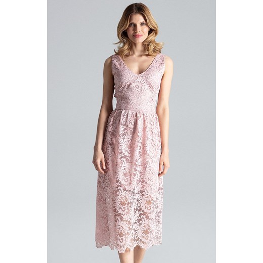 Sukienka M639, Kolor różowy, Rozmiar S, Figl Figl XL Primodo