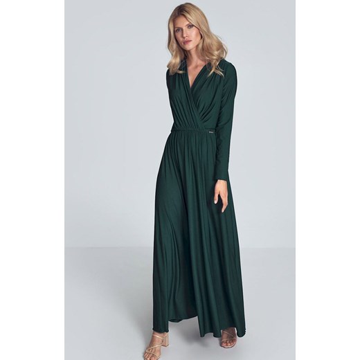 Sukienka długa M705, Kolor zielony, Rozmiar L, Figl Figl M Primodo