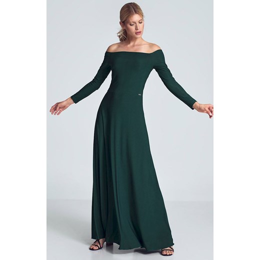 Sukienka długa M707, Kolor zielony, Rozmiar L, Figl Figl L Primodo