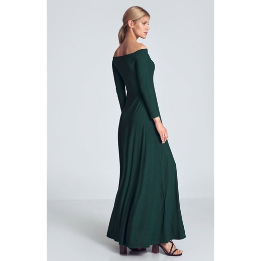 Sukienka długa M707, Kolor zielony, Rozmiar L, Figl Figl L Primodo