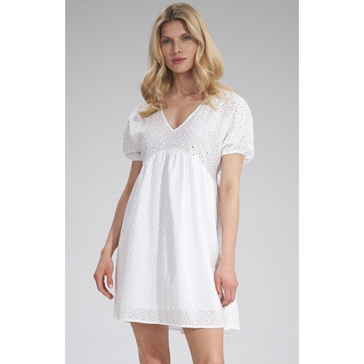 Sukienka M763, Kolor biały, Rozmiar L/XL, Figl Figl S/M Primodo