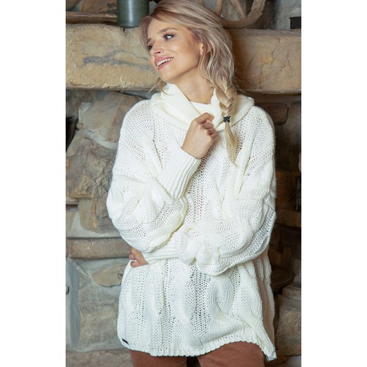 Sweter F616, Kolor ecru, Rozmiar one size, Fobya Fobya one size wyprzedaż Primodo