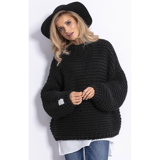 Sweter Chunky Knit F790, Kolor czarny, Rozmiar S/M, Fobya Fobya L/XL okazyjna cena Primodo