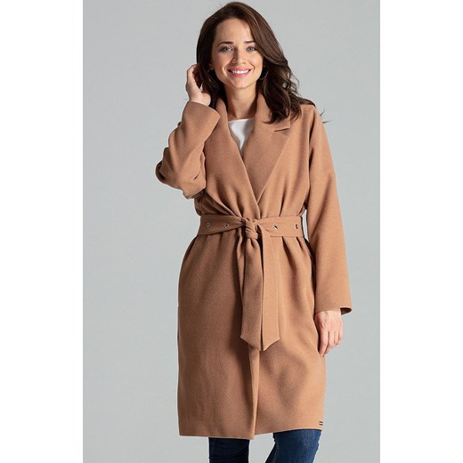 Płaszcz L054, Kolor beżowy, Rozmiar L/XL, Lenitif ze sklepu Primodo w kategorii Płaszcze damskie - zdjęcie 140699633