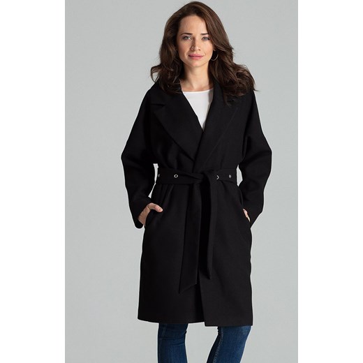 Płaszcz L054, Kolor czarny, Rozmiar L/XL, Lenitif ze sklepu Primodo w kategorii Płaszcze damskie - zdjęcie 140699640