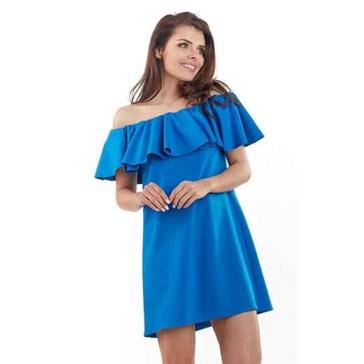 Sukienka L065, Kolor niebieski, Rozmiar S/M, Lou-Lou Lou-lou S/M Primodo