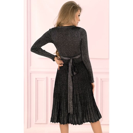 Frojene Black FZ1755 sukienka, Kolor czarno-srebrny, Rozmiar S/L, Merribel Merribel S/L Primodo wyprzedaż