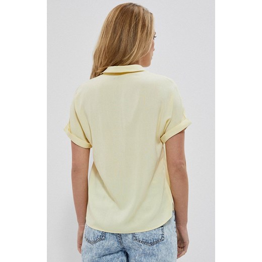 3724 Luźna bluzka koszulowa, Kolor żółty, Rozmiar S, Moodo 3XL Primodo