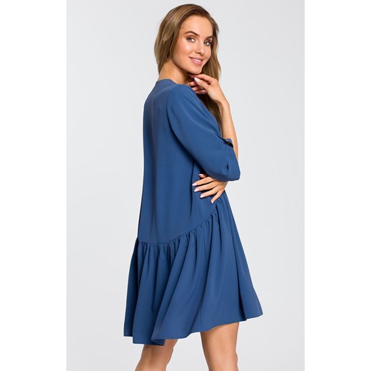 Sukienka M427, Kolor niebieski, Rozmiar S, MOE Moe XL Primodo