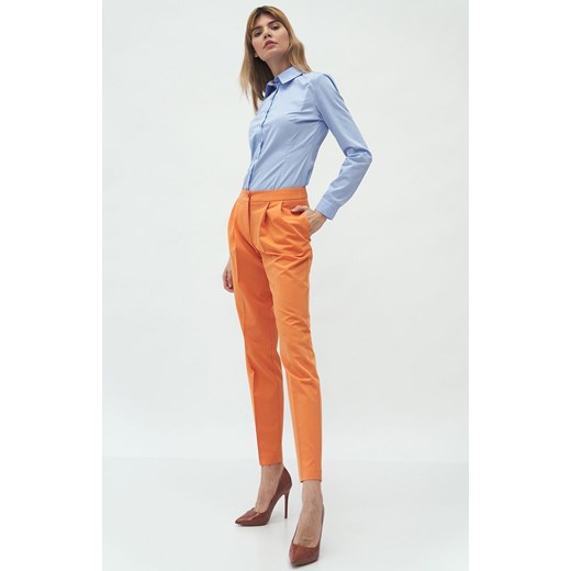 Spodnie z zakładką SD59P, Kolor pomarańczowy, Rozmiar S, Nife ze sklepu Primodo w kategorii Spodnie damskie - zdjęcie 140706291