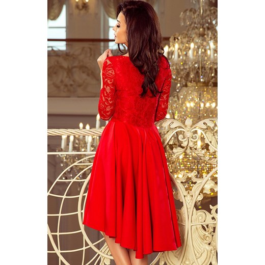 210-6 NICOLLE sukienka, Kolor czerwony, Rozmiar L, Numoco Numoco S Primodo